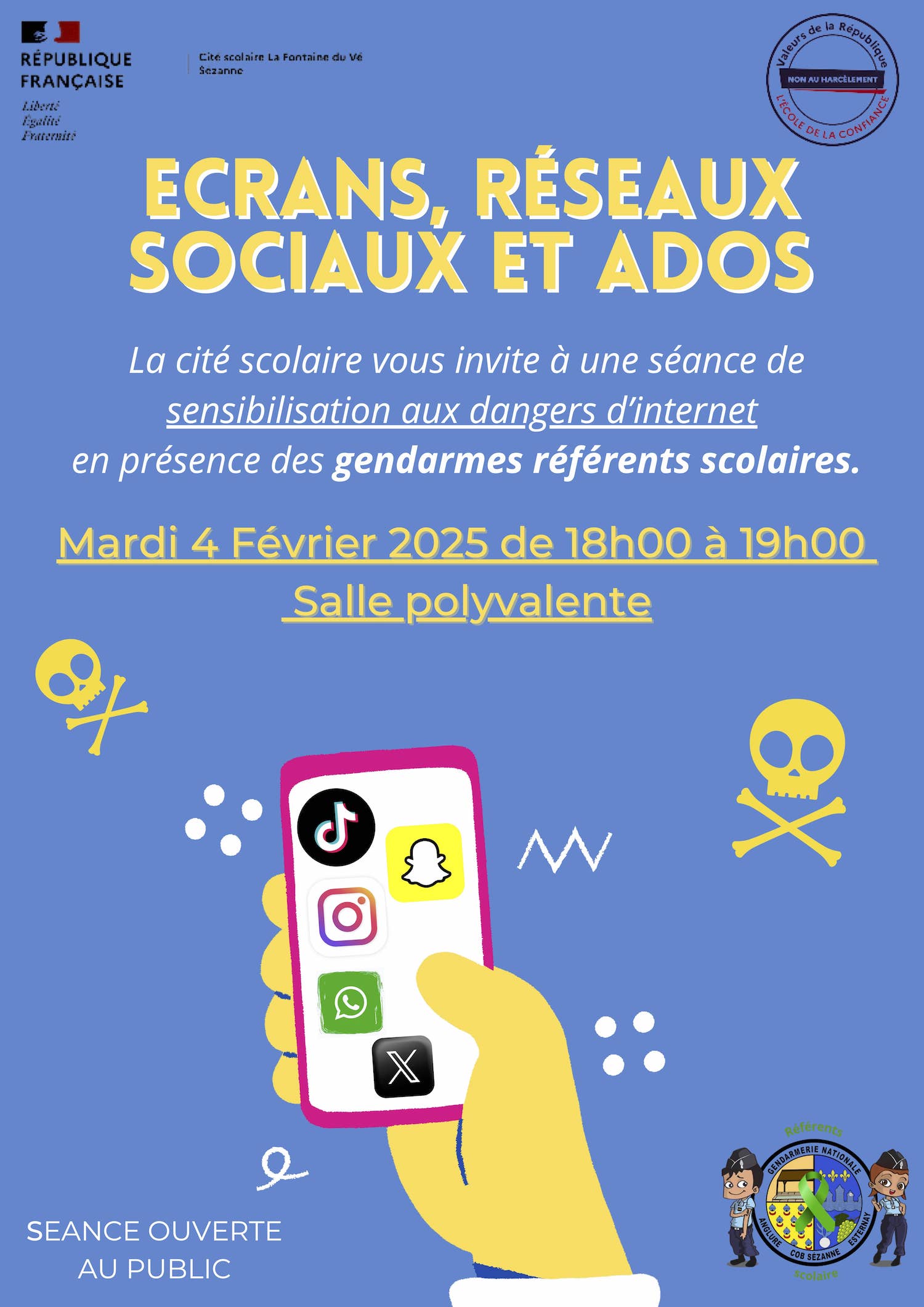 affiche danger reseaux sociaux